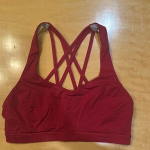 Lululemon Athletica Burgundy Strappy Sports Bra